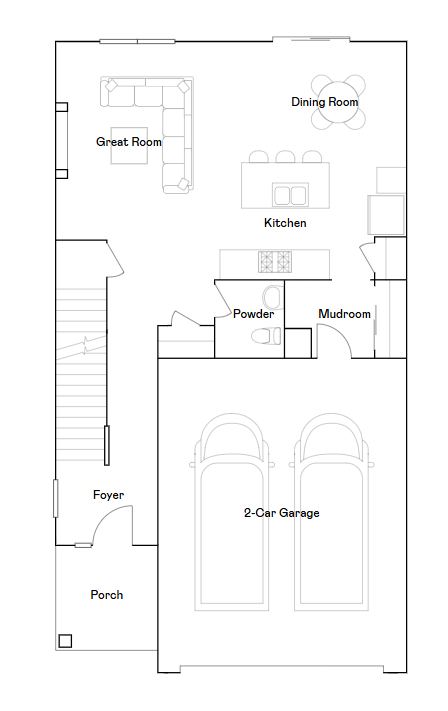 Main level floor plan.