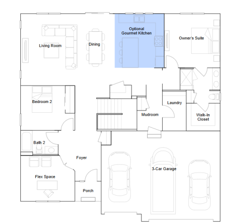 Zurich main level floorplan.