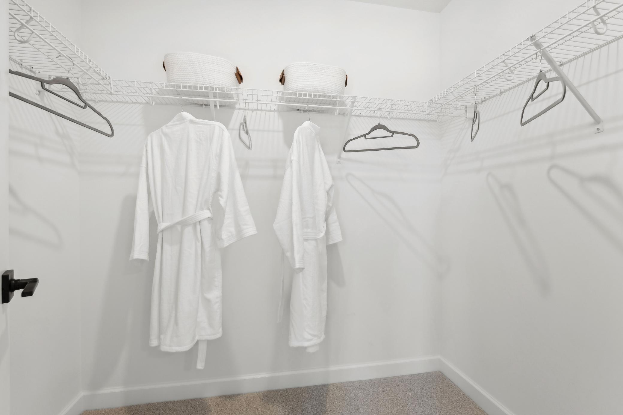 (Photo of model home, finishes will vary) The walk-in closets offer plenty of storage space