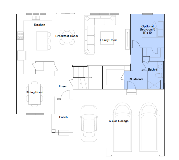 McKinley main level floorplan