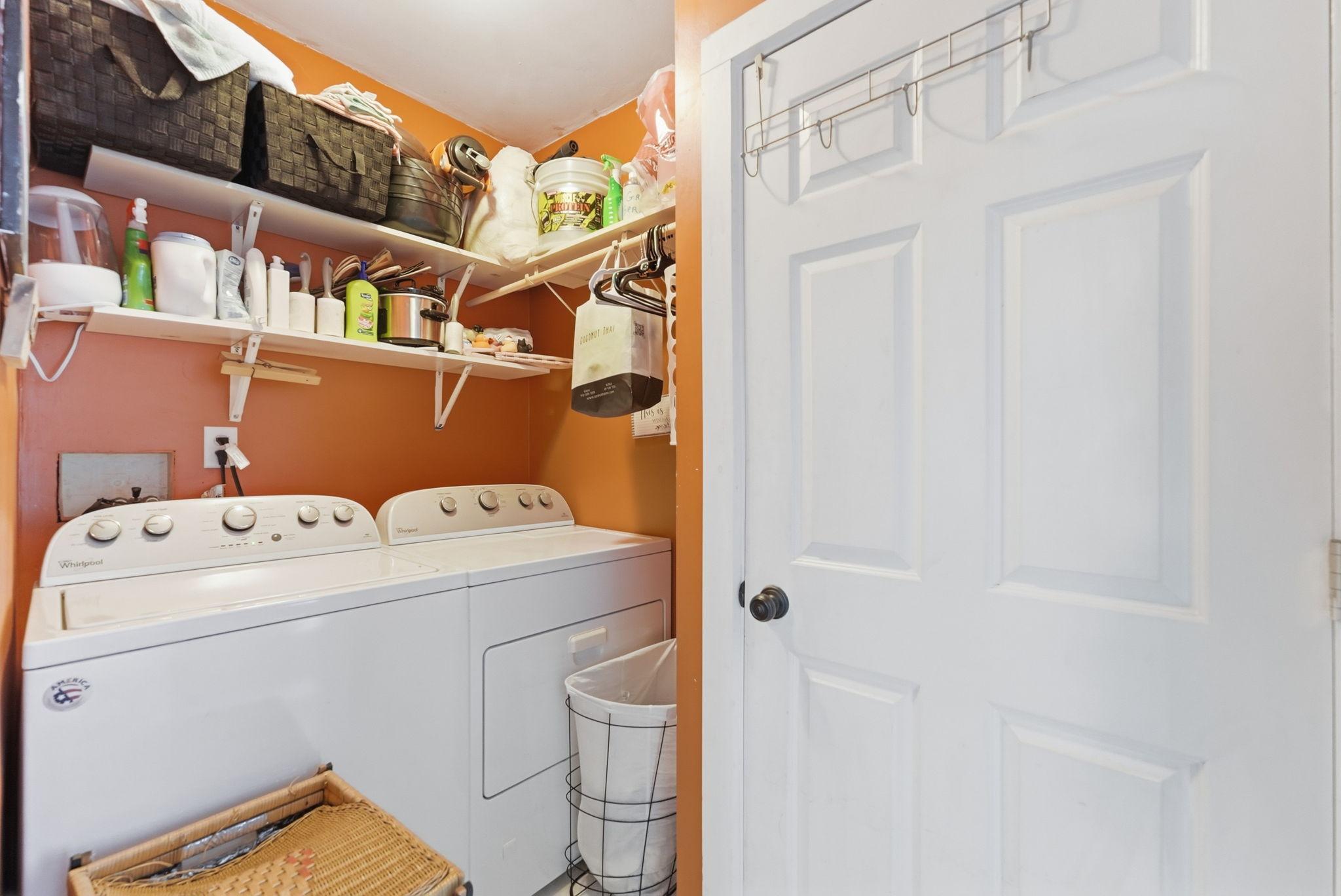 Main level laundry.