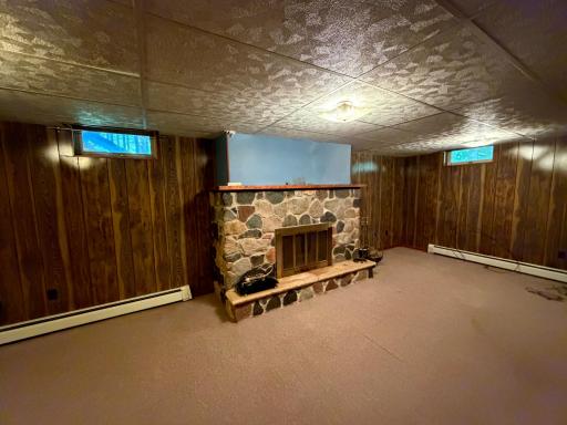 Split Rock wood burning fireplace
