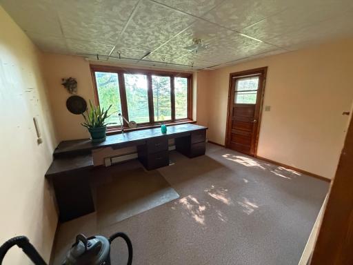 Office with walkout in lower level