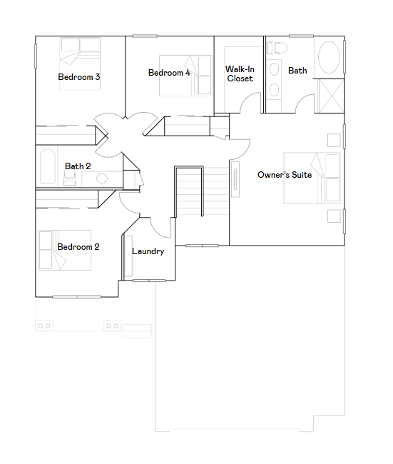 Bristol upper level floorplan