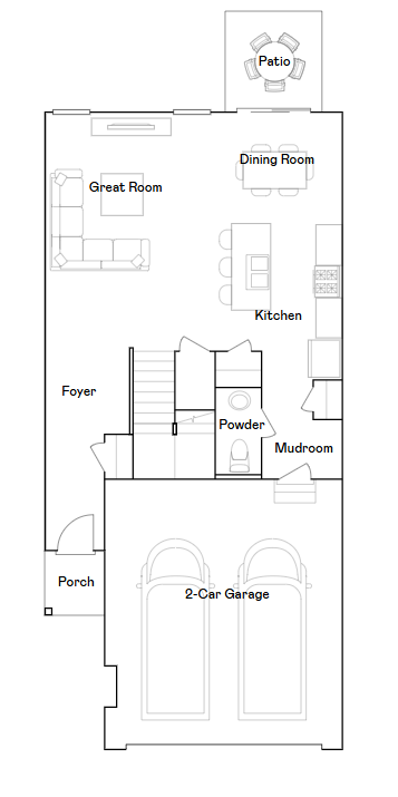 Raleigh main level floorplan