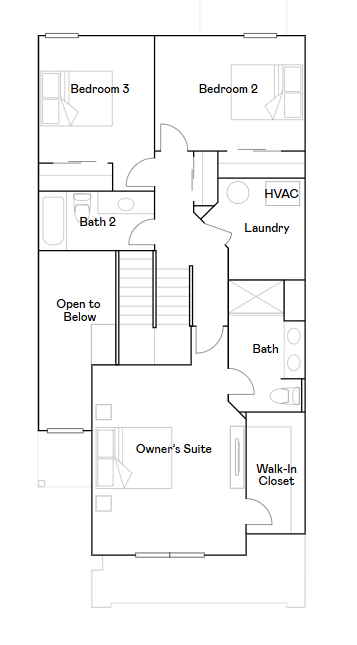 Raleigh upper level floorplan