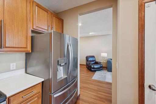 this looks over into the area where a formal dining space could be...or use it as a large family room space