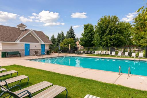 outdoor pool is just close enough to walk over and really enjoy!