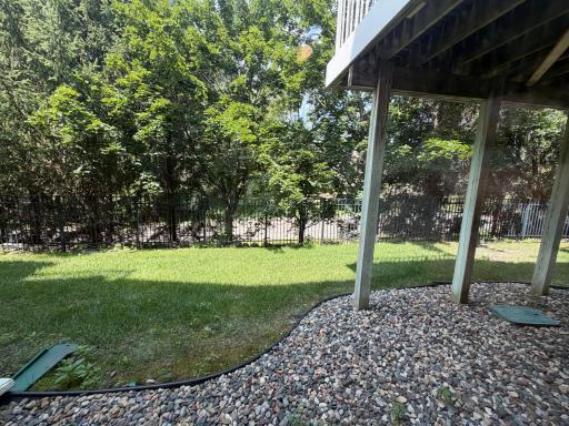 View from the walkout basement door