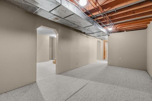 tons of finished space in the basement