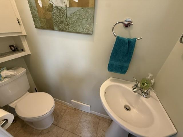 1/2 bath on the main level