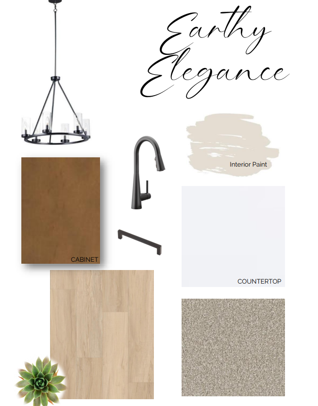 Designer curated collection: Earthly Elegance - Black hardware/lighting