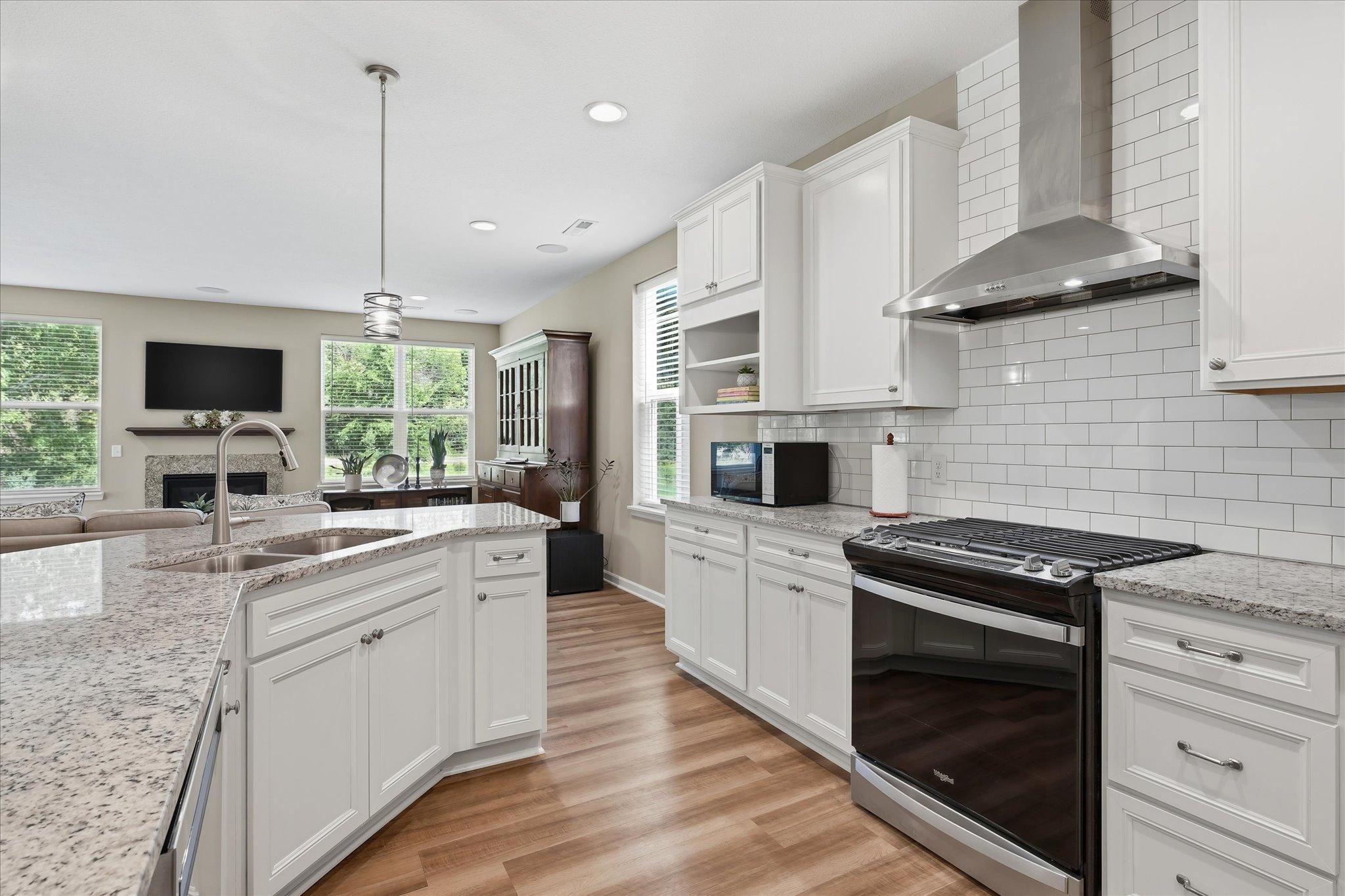 Gas Range & Subway Backsplash