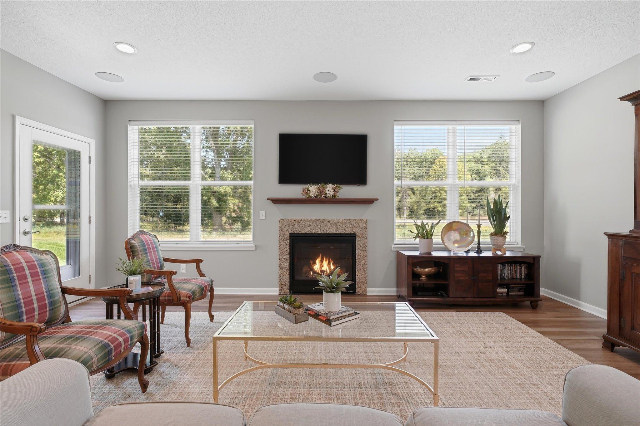 Gas Fireplace & Surround Sound