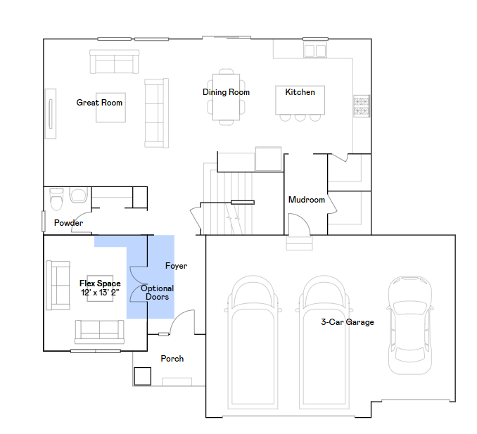 Lewis main level floorplan