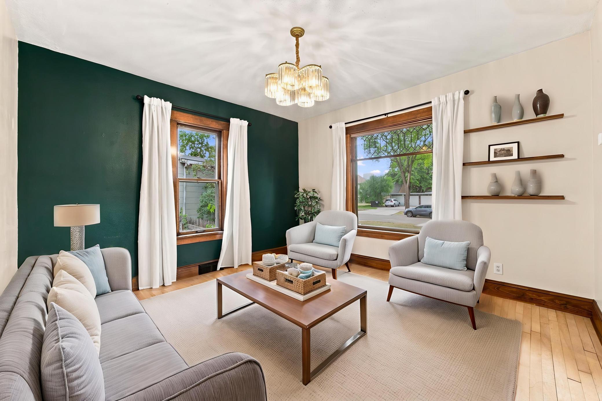 Virtually Staged Living Room
