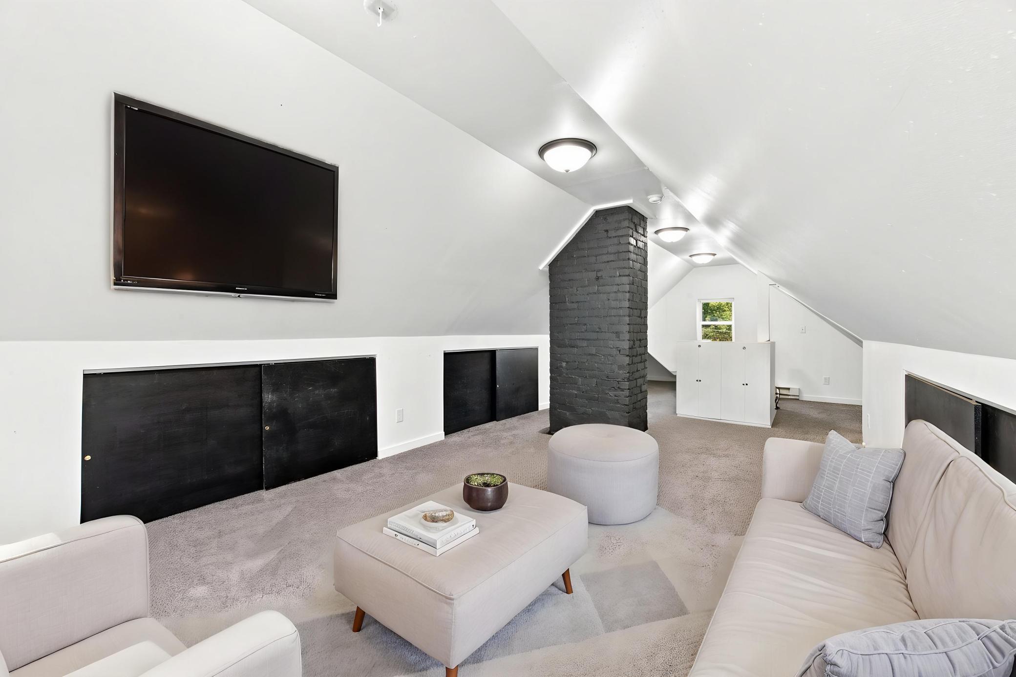 Virtually Staged Finished Attic/Loft Area/Bedroom 4