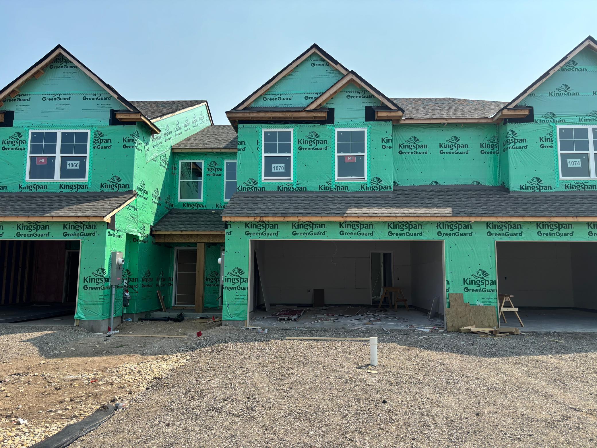 (Photo is of the actual home in progress.)