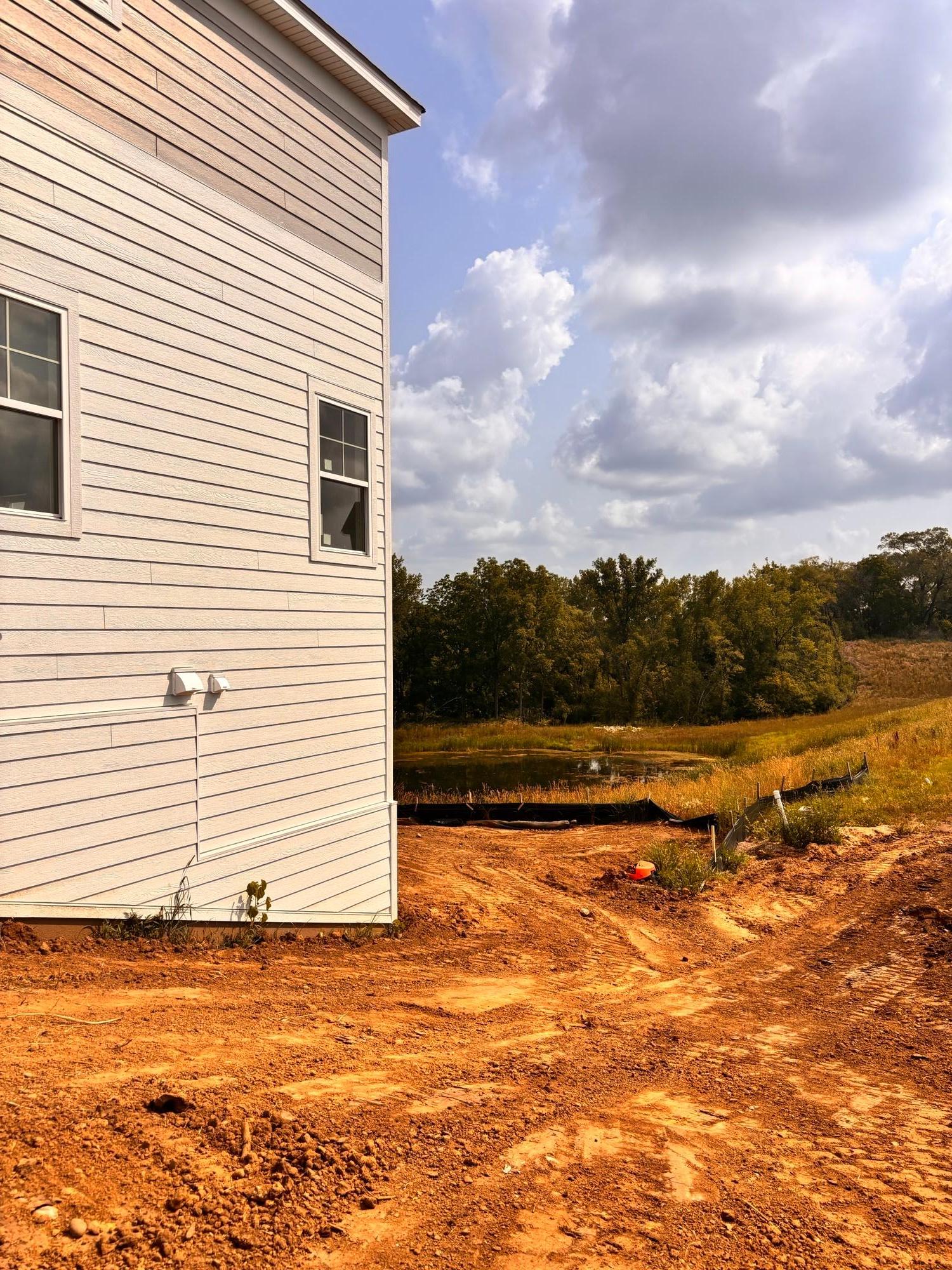 (Photo is of the actual home in progress.)