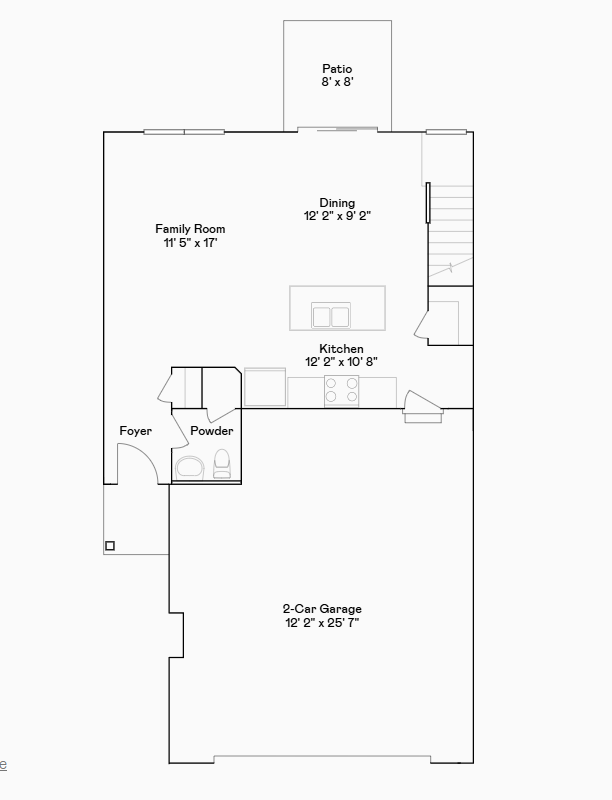 Floorplan of the main level.