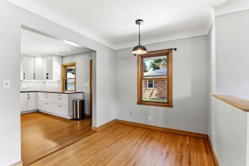 Dining room is open to LR, hardwood floors