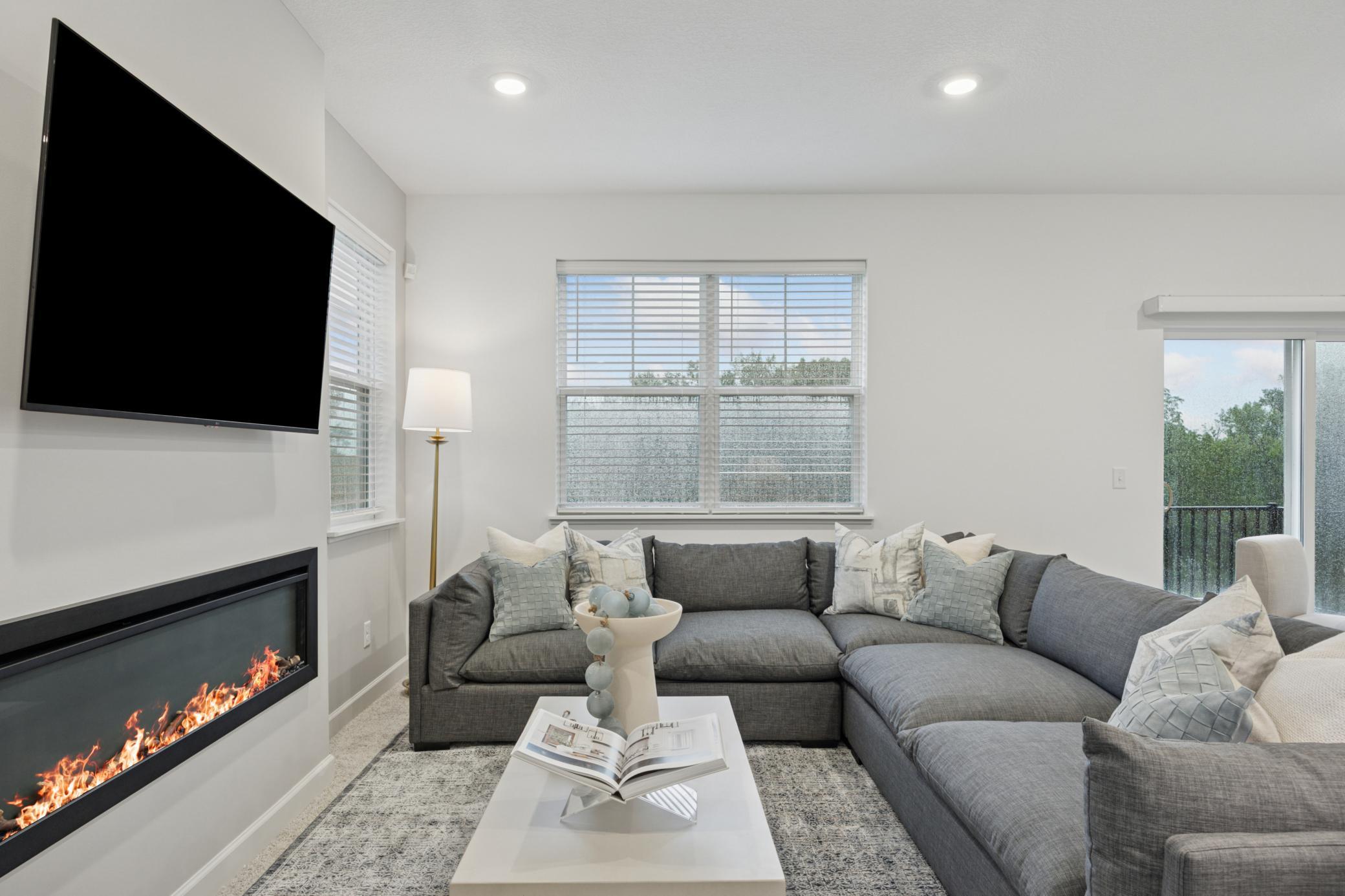 (Photo is of a model home, finishes will vary) The Great Room is the main gathering space of the home where daily recreation, relaxation and cherished memories with loved ones happen.