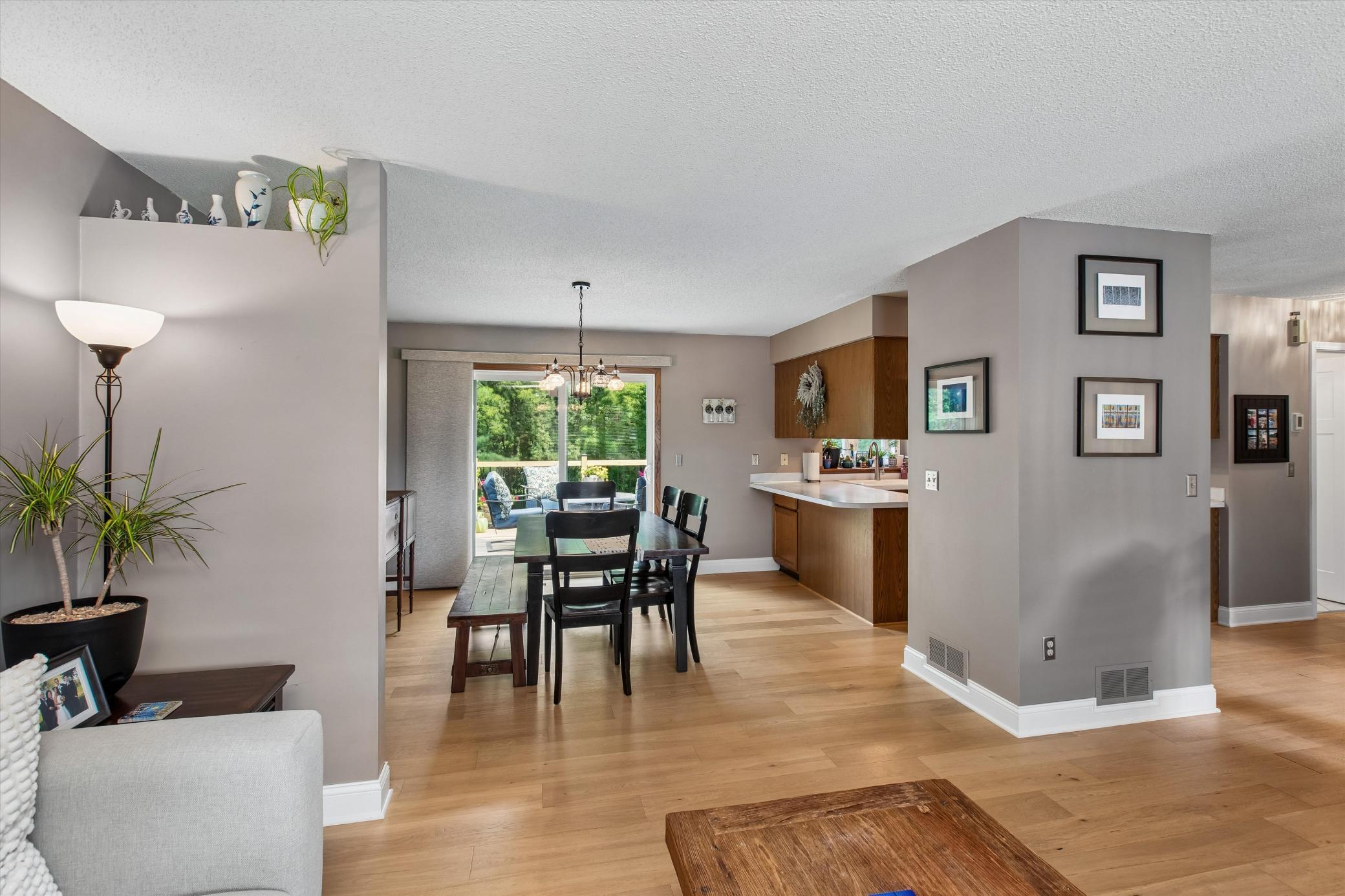 Neutral gray paint throughout main living areas