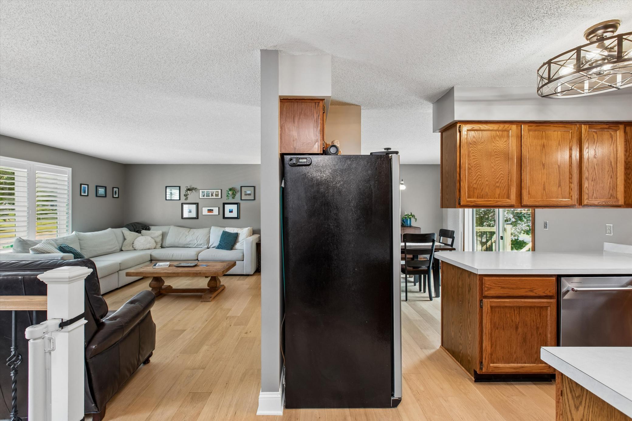 Nice separation between kitchen and living room