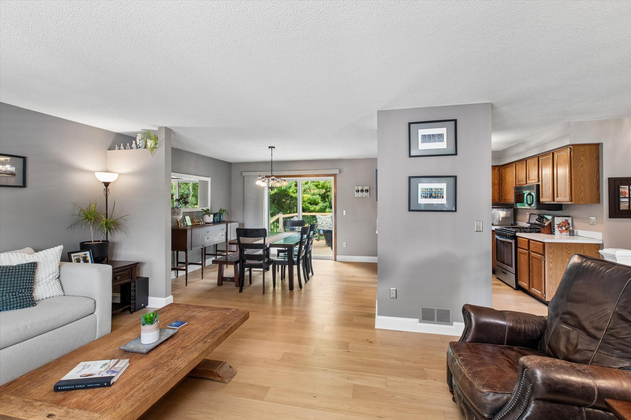 Open floor plans makes for nice flow