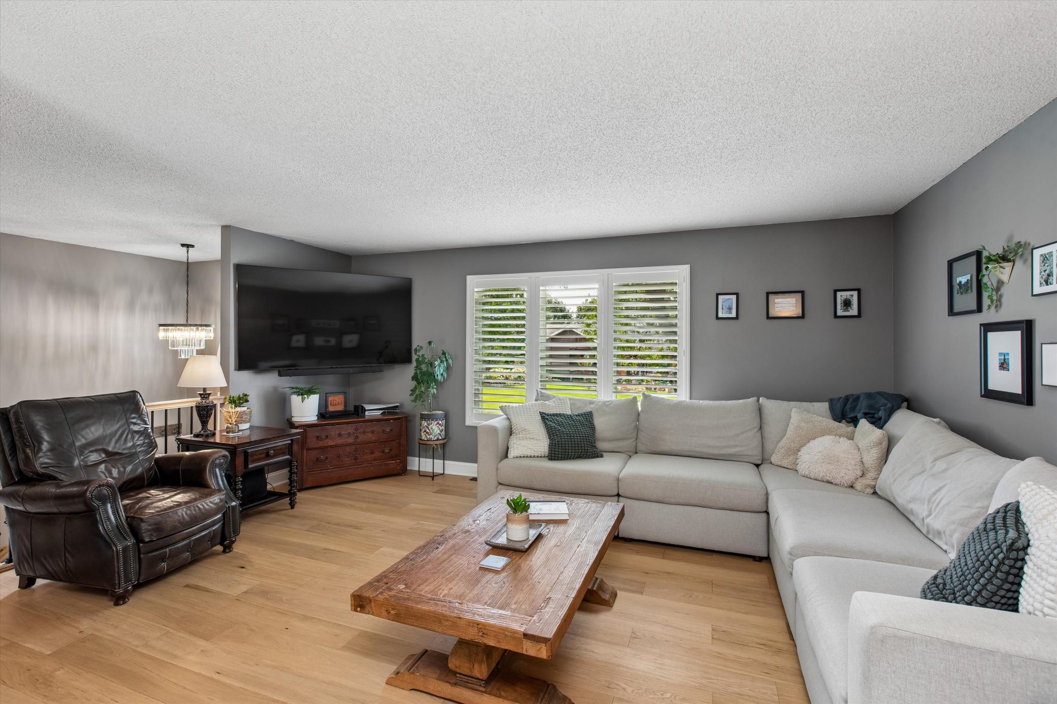 Attractive flooring offers a modern look