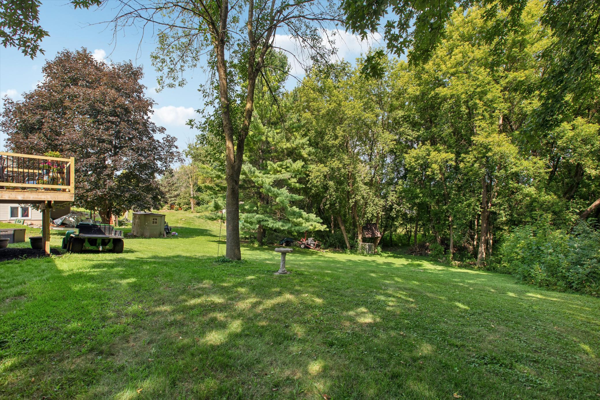 Spacious backyard