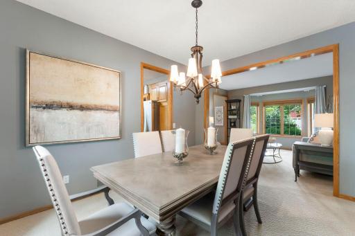 Formal dining room attached to kitchen