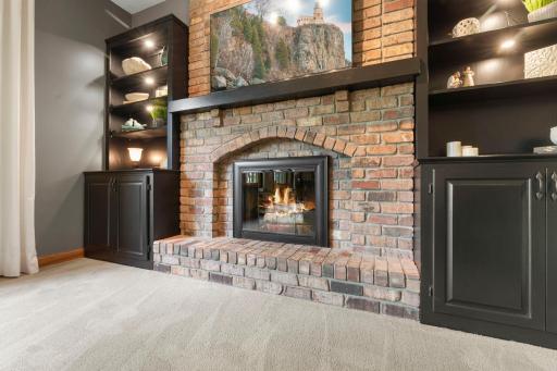 Wood burning fireplace