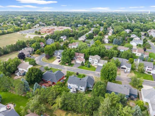 Aerial photo with Red Pine Elementary