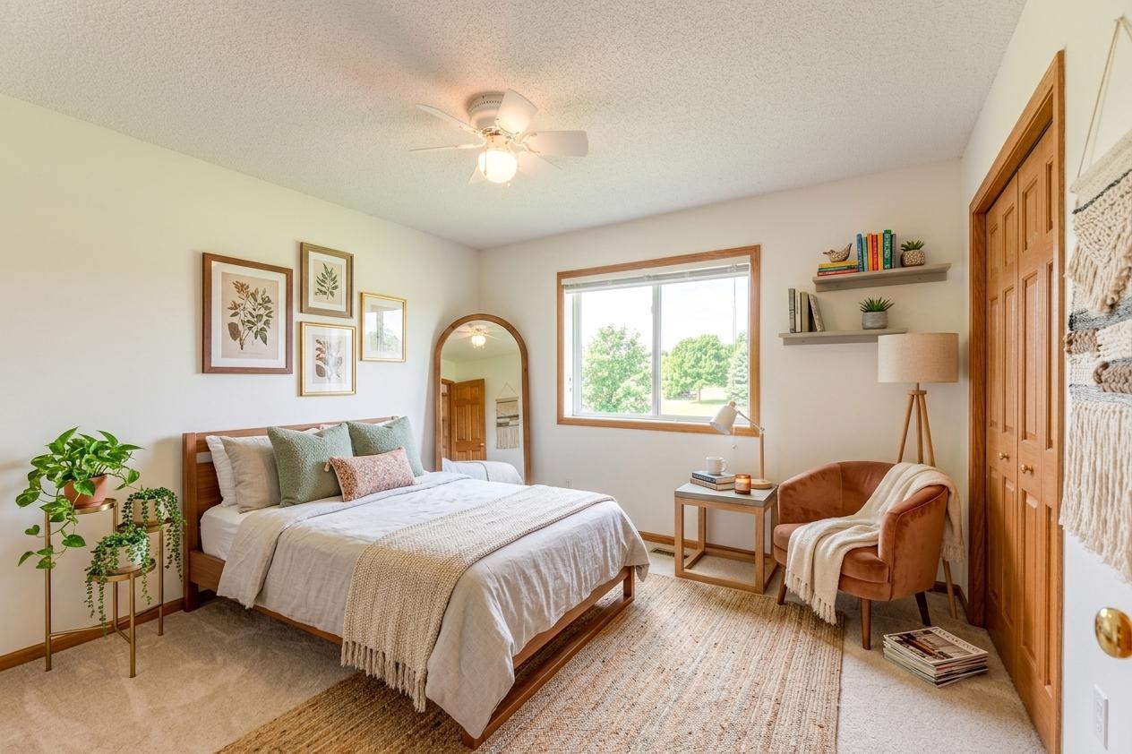 VIRTUALLY STAGED 3rd bedroom.