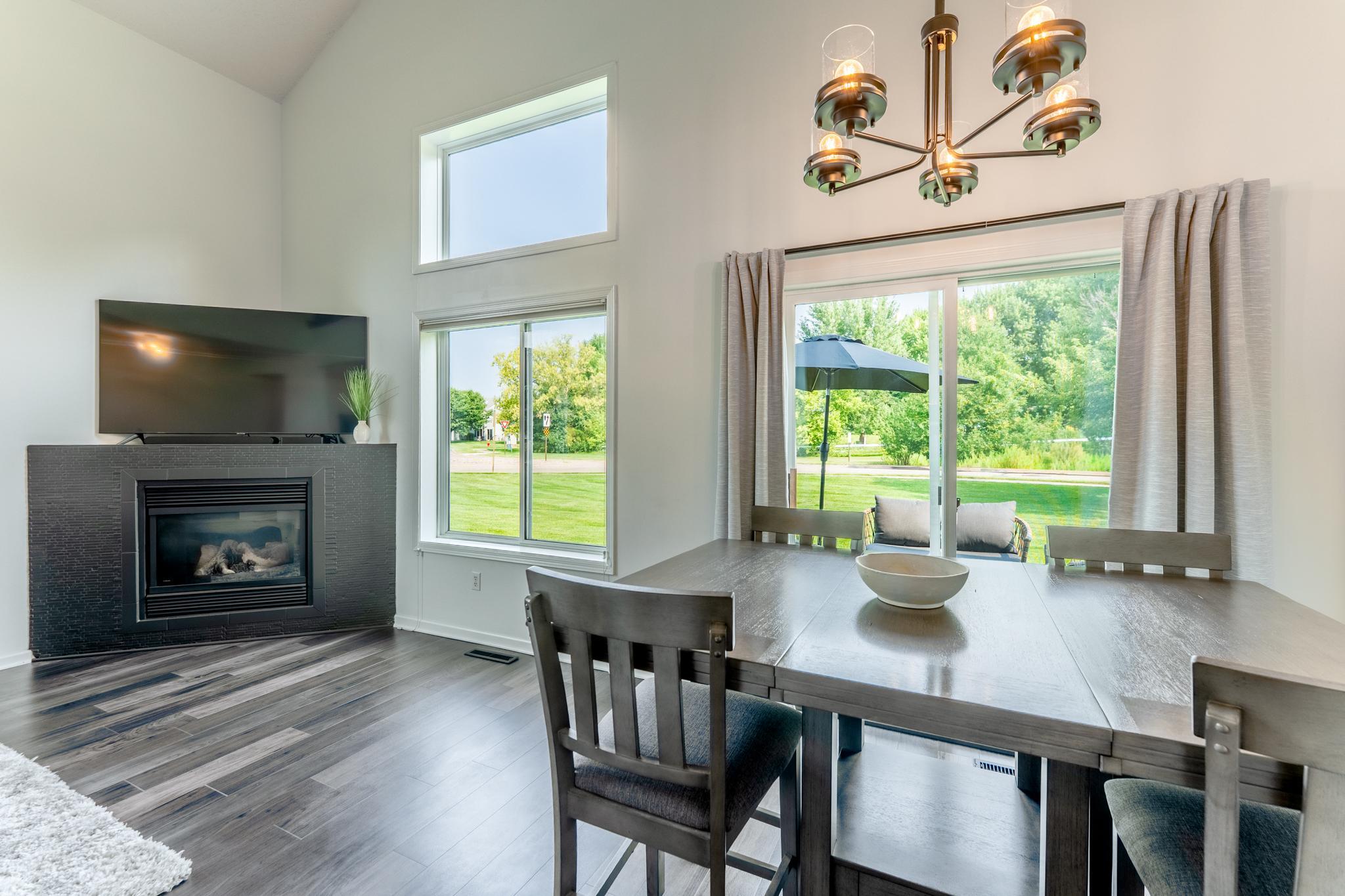 Dining room with view of side yard area.