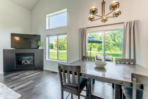 Dining room with view of side yard area.