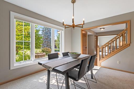 New window show off the Formal dining room