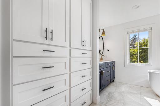 Built in cabinets in walk in closet