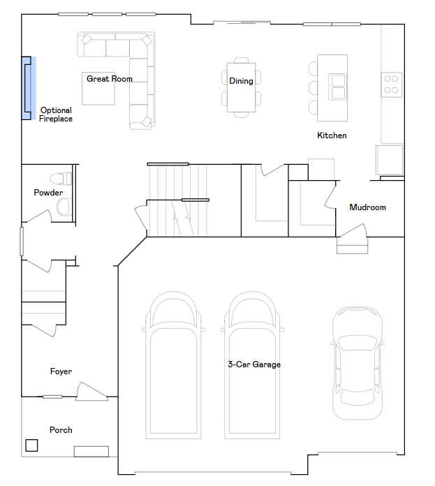 Burnham main level floorplan