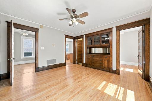 Upper level hardwood floors
