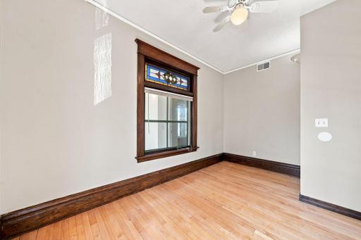 Upper level front window