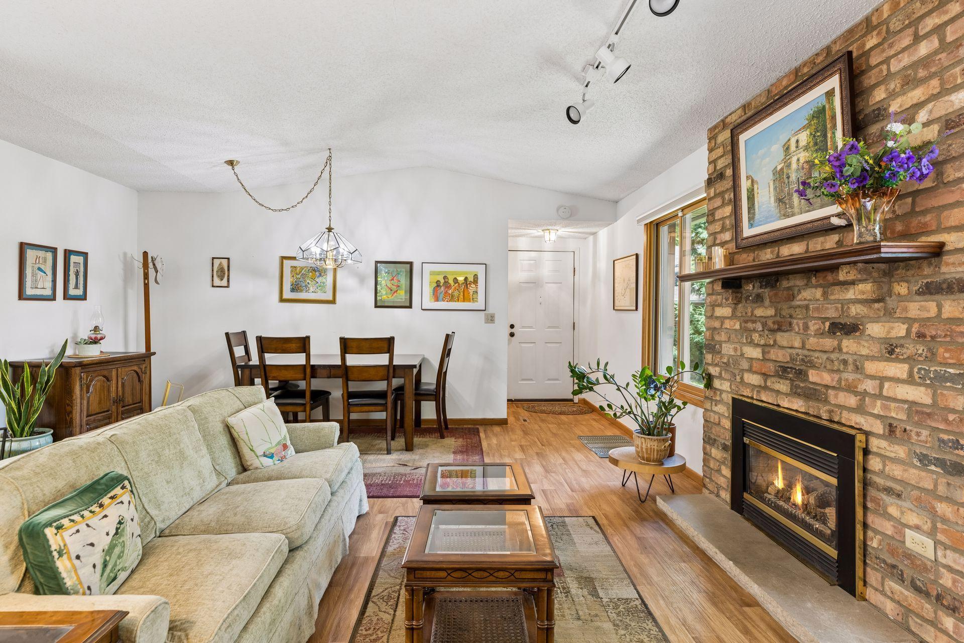 Lovely gas fireplace