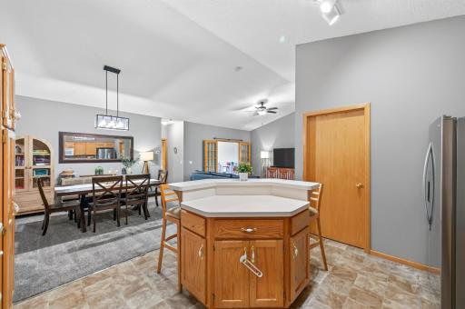 Large kitchen island with seating