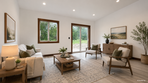 AI Rendering Staged Living Room