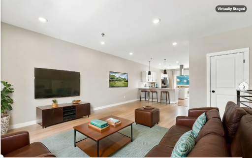 virtually staged living room