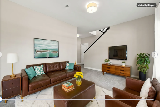 virtually staged LL family room