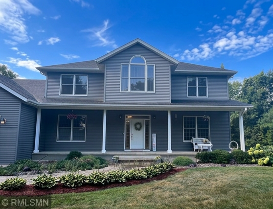 Beautiful front porch that has in floor heat!