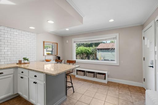 Room for another table and chairs for an eat-in kitchen.