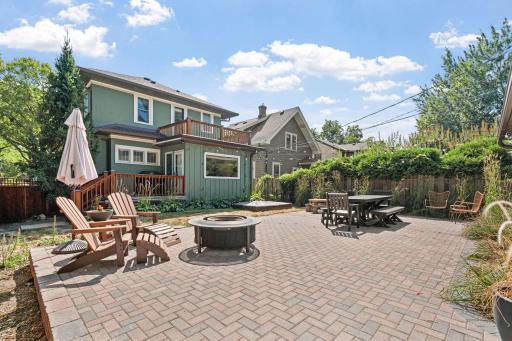Huge professionally landscaped paver patio!